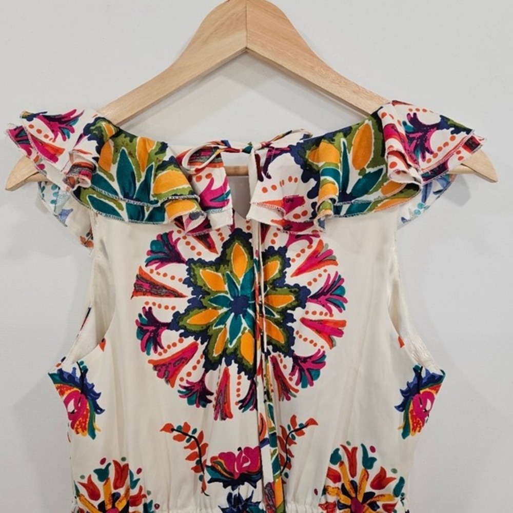 ECI New York Tropical Mini Dress V Neck Resort Vacation Size 2 - Picture 6 of 15